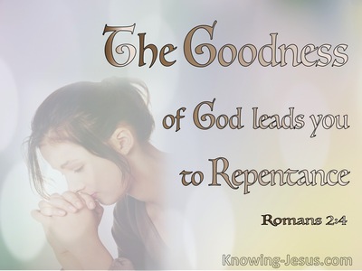 Romans 2:4 The Goodness Of God Leads To Repentance (pink)